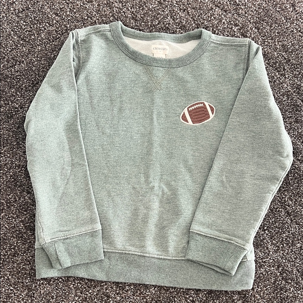 Crewcuts Green Kids Sweatshirt with Football Design